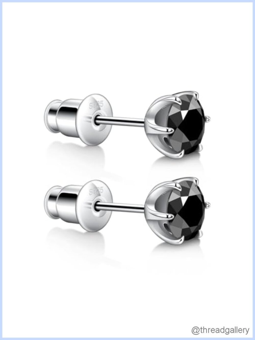 Moissanite Sterling Silver Stud Earrings Round Brilliant Cut 1CT